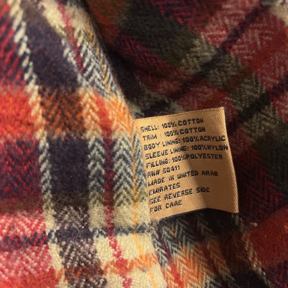 VTG River Edge Denim Chore Jacket Women's 1X Corduroy Collar Blanket Lined - Picture 4 of 12